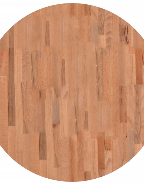 Încărcați imaginea în vizualizatorul Galerie, Blat de masă rotund, Ø80x4 cm, lemn masiv de fag - Lando
