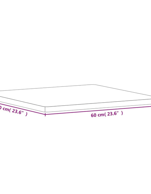 Încărcați imaginea în vizualizatorul Galerie, Blat de masă pătrat, 60x60x2,5 cm, lemn masiv de fag - Lando
