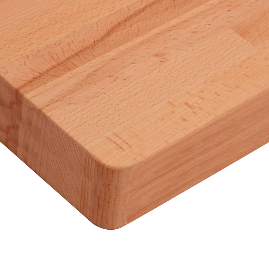 Blat de baie, 100x50x4 cm, lemn masiv de fag - Lando