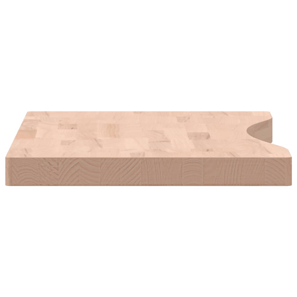 Blat de birou, 80x(36-40)x4 cm, lemn masiv de fag - Lando