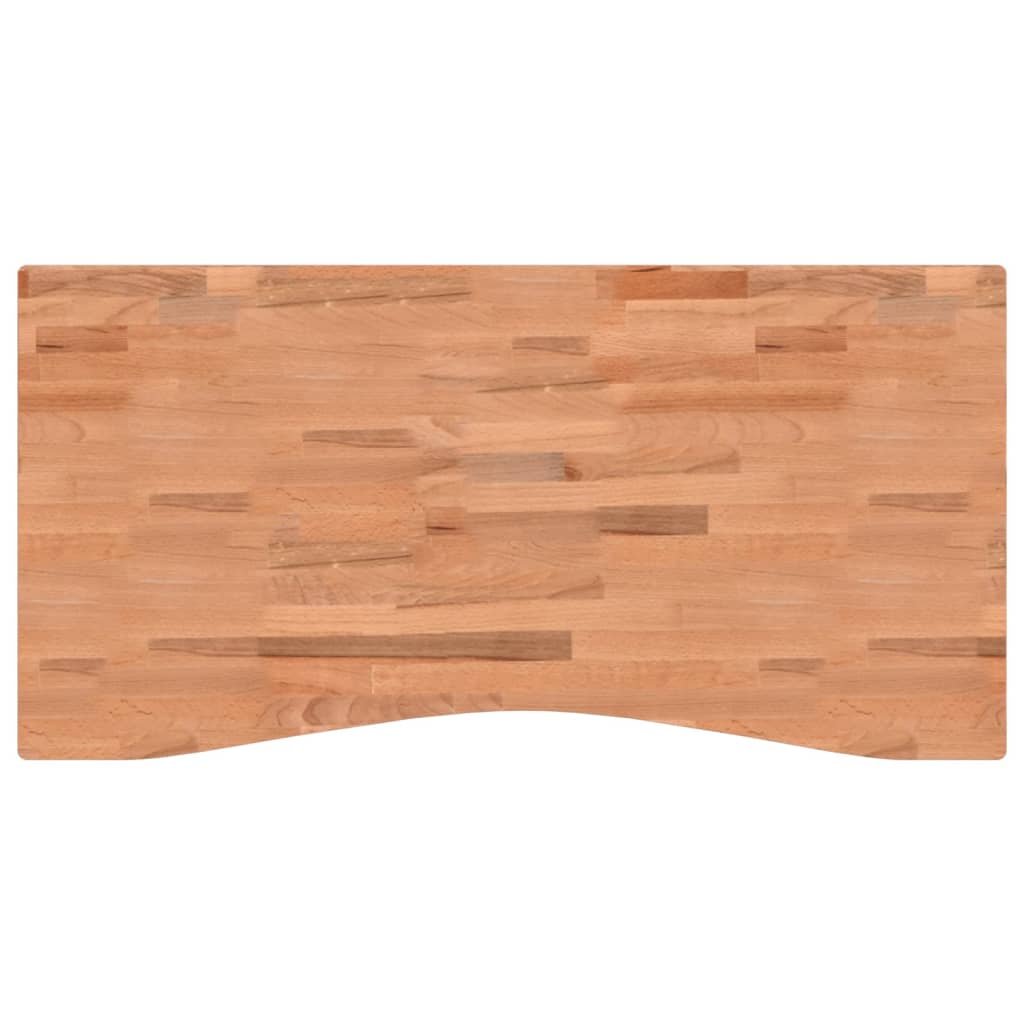 Blat de birou, 110x(50-55)x2,5 cm, lemn masiv de fag - Lando