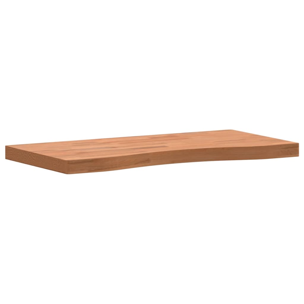 Blat de birou, 80x(36-40)x4 cm, lemn masiv de fag - Lando
