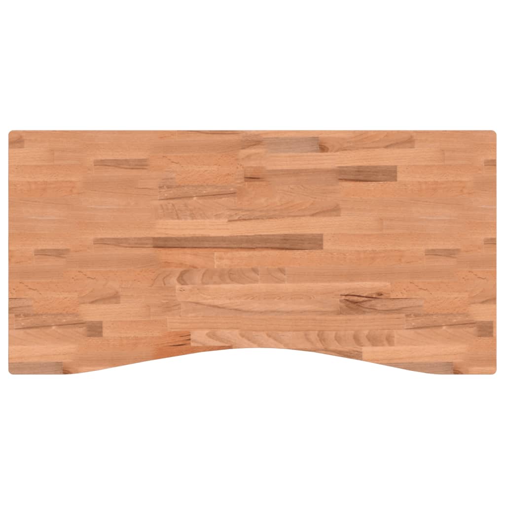 Blat de birou, 100x(45-50)x4 cm, lemn masiv de fag - Lando