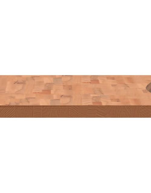 Încărcați imaginea în vizualizatorul Galerie, Blat de birou, 110x(55-60)x4 cm, lemn masiv de fag - Lando
