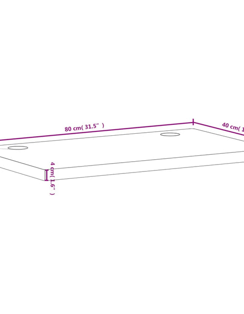 Загрузите изображение в средство просмотра галереи, Blat de birou, 80x40x4 cm, lemn masiv de fag - Lando
