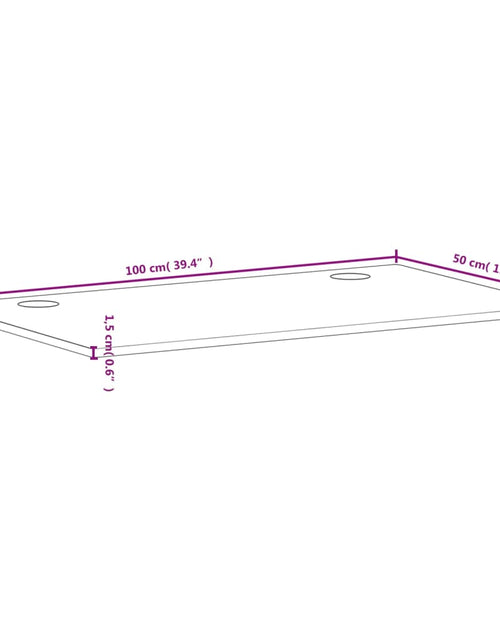 Загрузите изображение в средство просмотра галереи, Blat de birou, 100x50x1,5 cm, lemn masiv de fag - Lando

