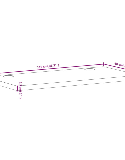 Загрузите изображение в средство просмотра галереи, Blat de birou, 110x60x2,5 cm, lemn masiv de fag - Lando
