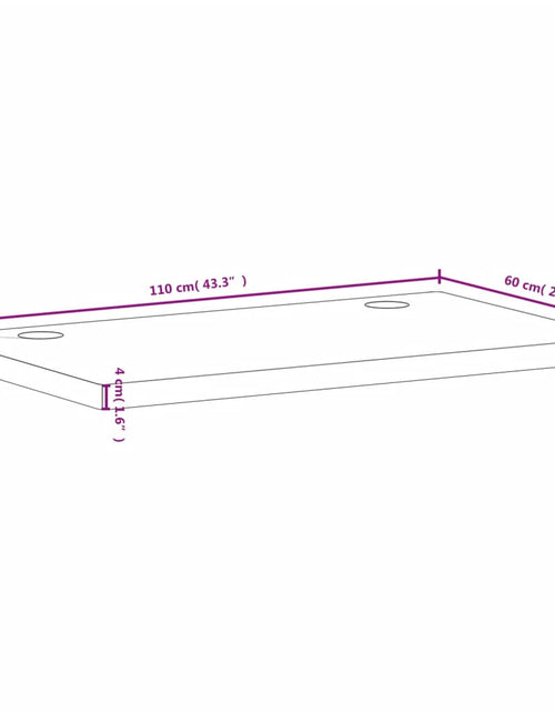 Загрузите изображение в средство просмотра галереи, Blat de birou, 110x60x4 cm, lemn masiv de fag - Lando
