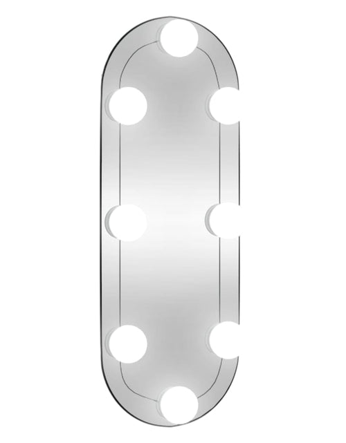 Încărcați imaginea în vizualizatorul Galerie, Oglindă de perete cu lumini LED 15x40 cm oval sticlă - Lando
