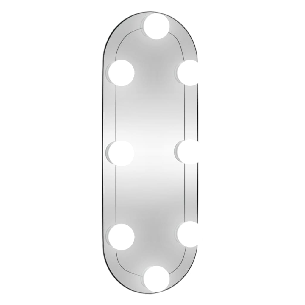 Oglindă de perete cu lumini LED 15x40 cm oval sticlă - Lando