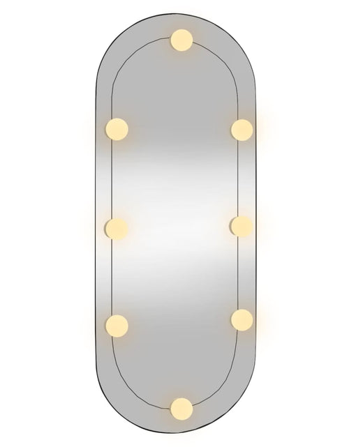 Загрузите изображение в средство просмотра галереи, Oglindă de perete cu lumini LED 30x70 cm oval sticlă - Lando

