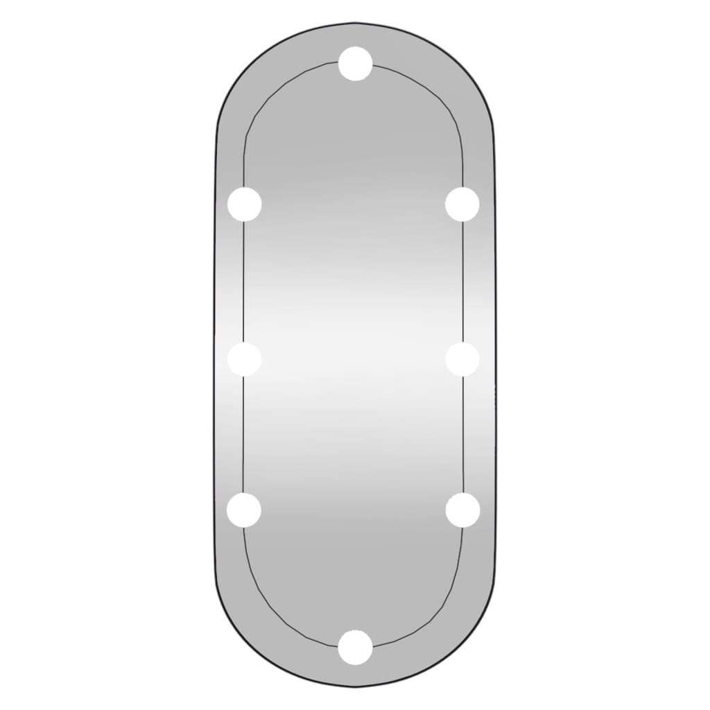 Oglindă de perete cu lumini LED 30x70 cm oval sticlă - Lando