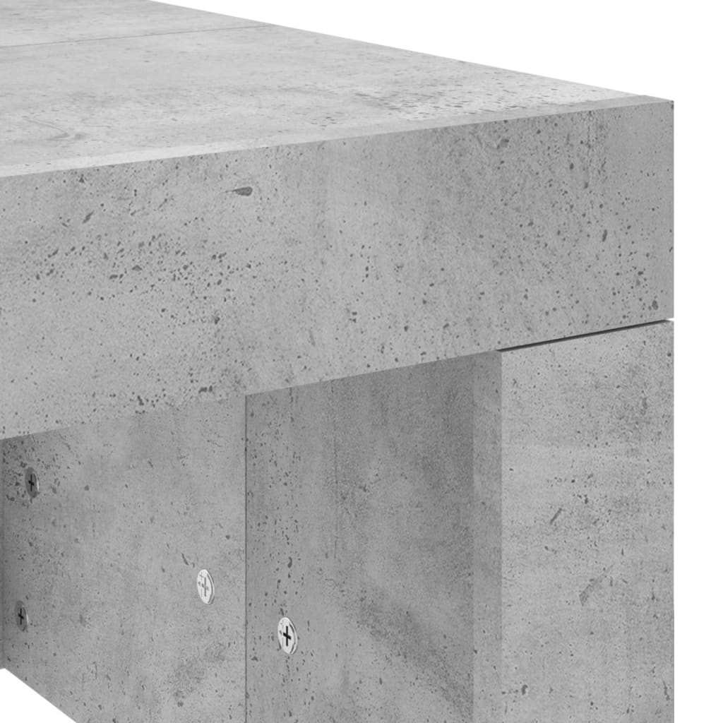 Măsuță de cafea, gri beton, 102x50x36 cm, lemn prelucrat Lando - Lando