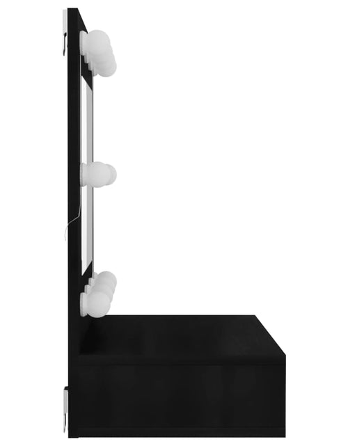 Загрузите изображение в средство просмотра галереи, Dulap cu oglindă și LED, negru, 60x31,5x62 cm - Lando
