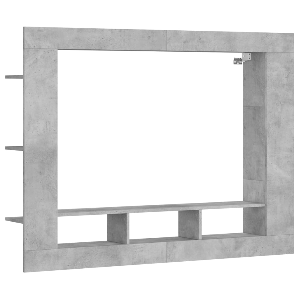 Comodă TV, gri beton, 152x22x113 cm, lemn prelucrat - Lando