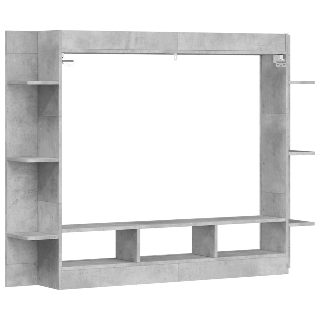 Comodă TV, gri beton, 152x22x113 cm, lemn prelucrat - Lando