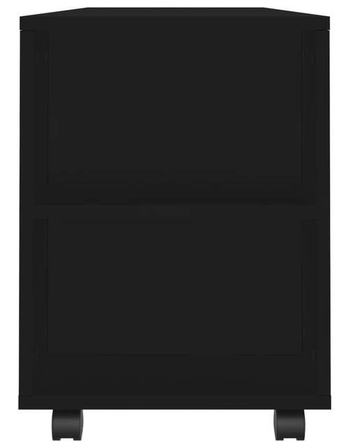 Загрузите изображение в средство просмотра галереи, Comodă TV, negru, 102x34,5x43 cm, lemn prelucrat Lando - Lando
