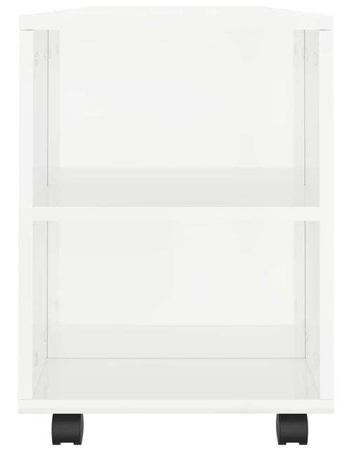 Încărcați imaginea în vizualizatorul Galerie, Comodă TV, alb extralucios, 102x34,5x43 cm, lemn prelucrat Lando - Lando
