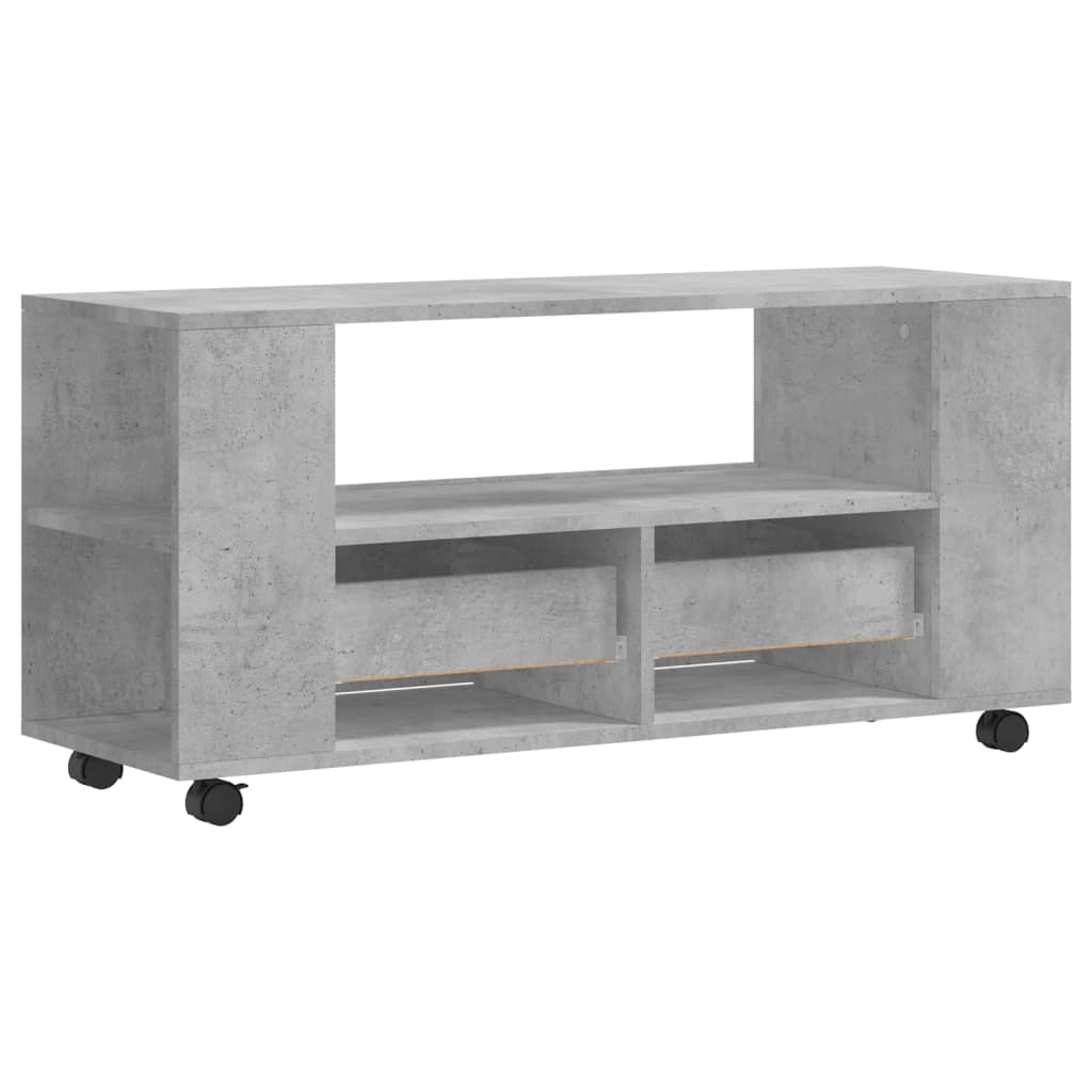 Comodă TV, gri beton, 102x34,5x43 cm, lemn prelucrat Lando - Lando