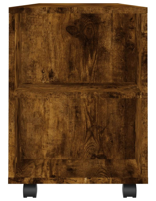 Încărcați imaginea în vizualizatorul Galerie, Comodă TV, stejar fumuriu, 102x34,5x43 cm, lemn prelucrat Lando - Lando
