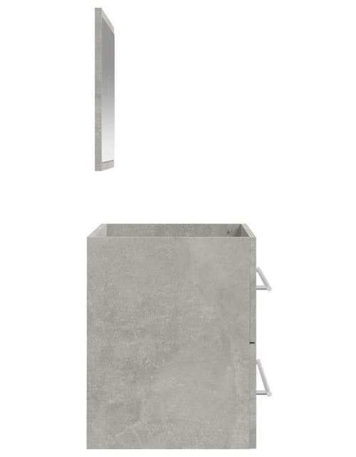 Încărcați imaginea în vizualizatorul Galerie, Dulap de baie cu oglindă, gri beton, lemn prelucrat - Lando
