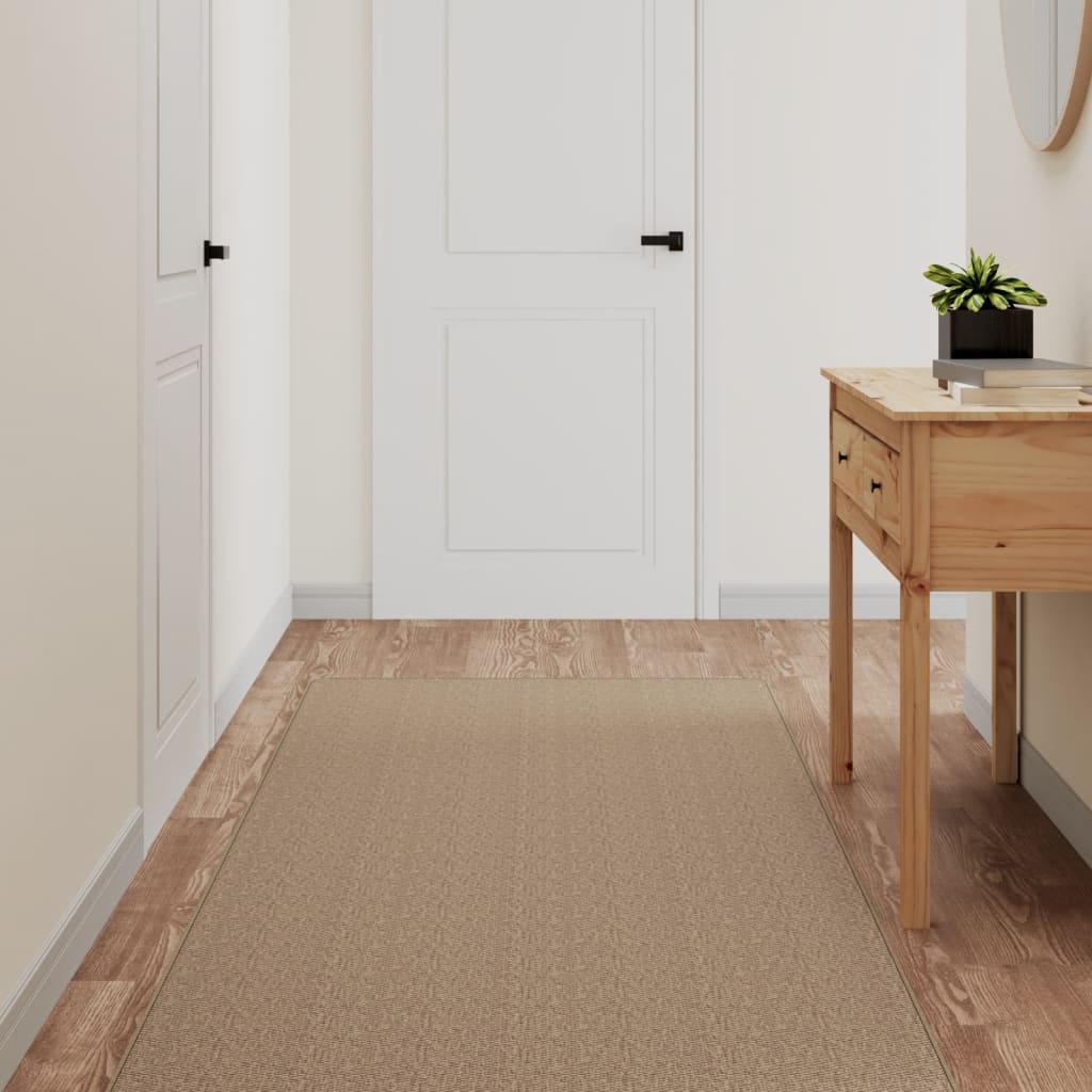 Covor traversă aspect sisal, nisipiu, 80x200 cm Lando - Lando