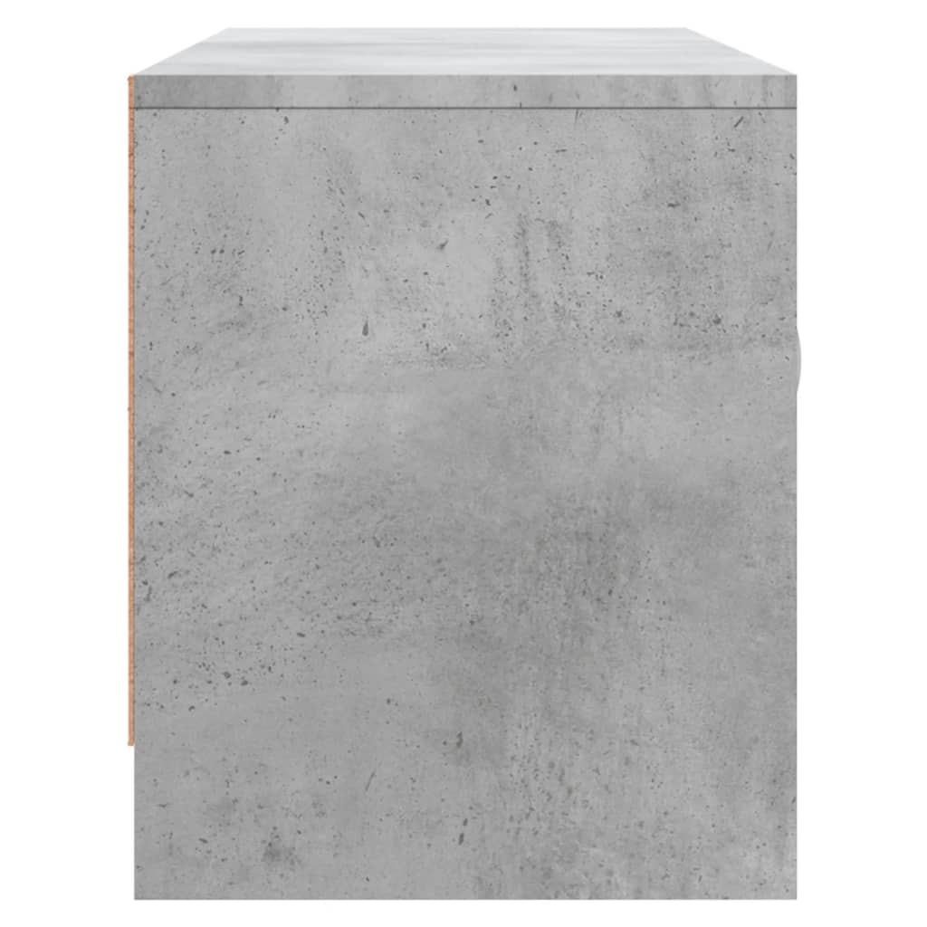 Comodă TV, gri beton, 102x30x37,5 cm, lemn prelucrat Lando - Lando