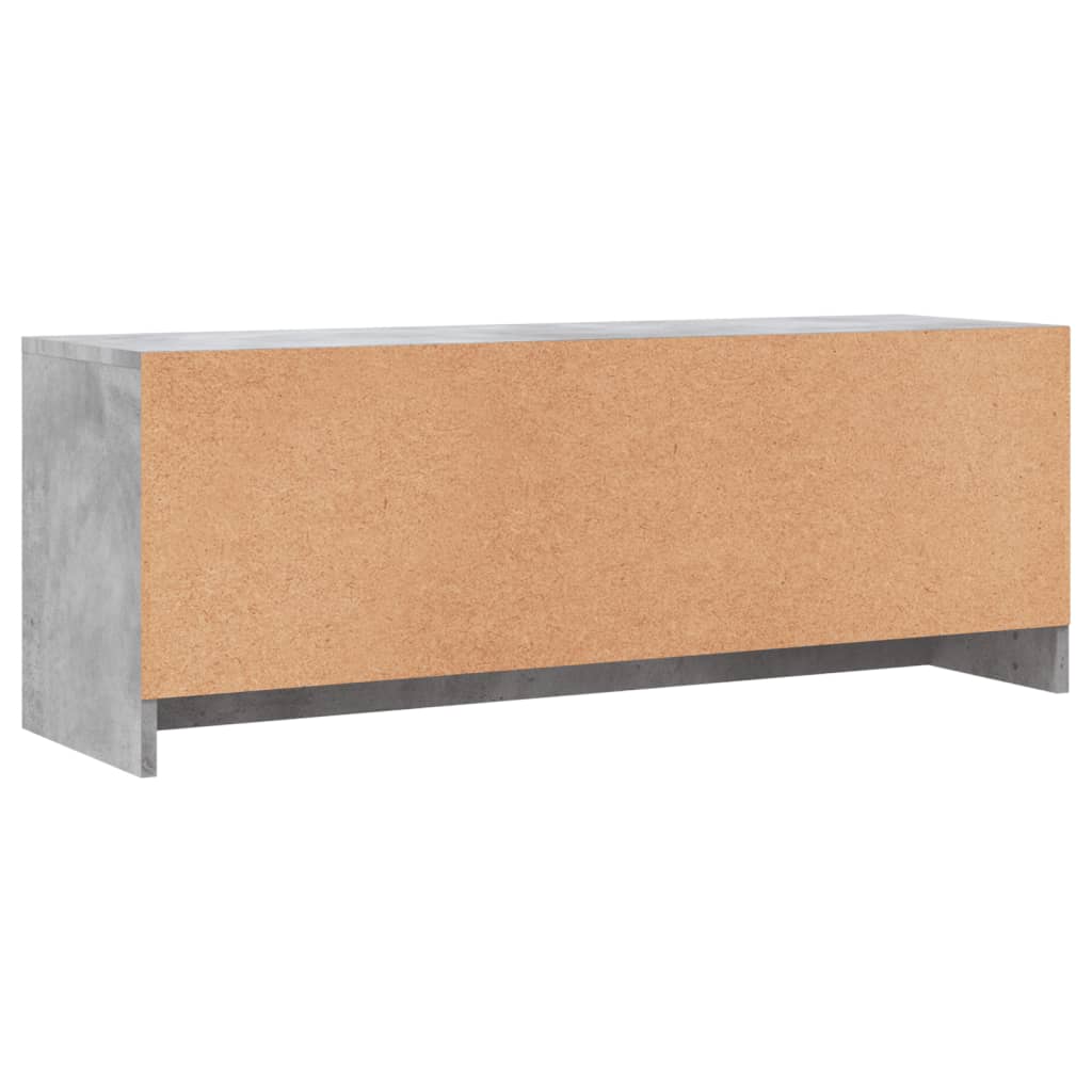 Comodă TV, gri beton, 102x30x37,5 cm, lemn prelucrat Lando - Lando