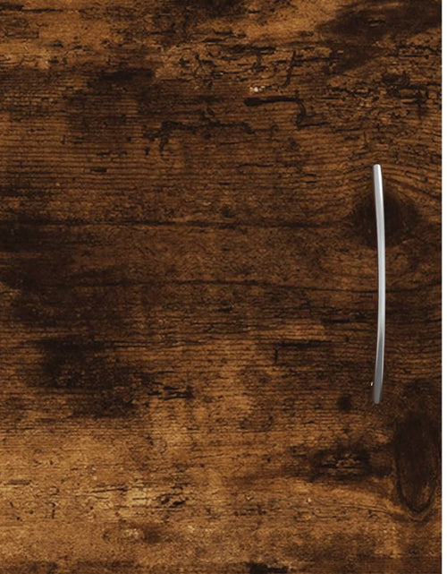 Încărcați imaginea în vizualizatorul Galerie, Comodă TV, stejar afumat, 102x30x37,5 cm, lemn prelucrat Lando - Lando
