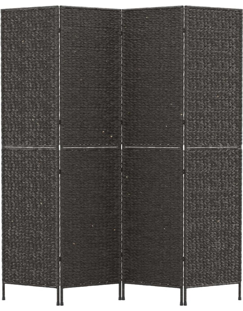 Încărcați imaginea în vizualizatorul Galerie, Paravan de cameră cu 4 panouri negru 163x180 cm, zambilă de apă - Lando
