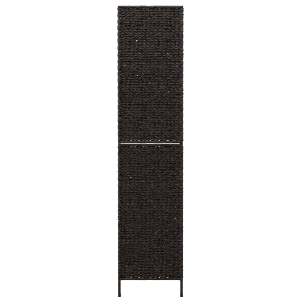 Paravan de cameră cu 4 panouri negru 163x180 cm, zambilă de apă - Lando