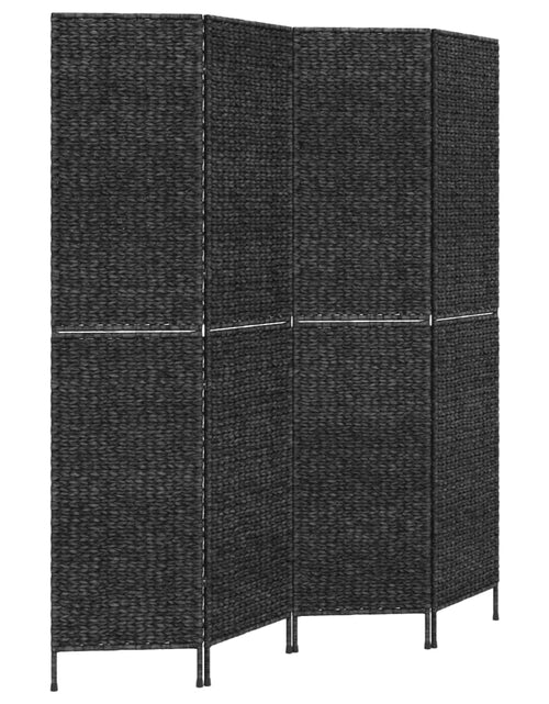 Загрузите изображение в средство просмотра галереи, Paravan de cameră cu 4 panouri negru 163x180 cm, zambilă de apă - Lando
