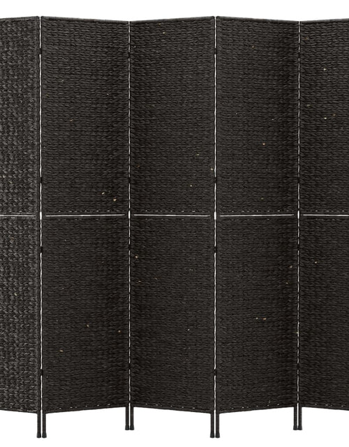 Încărcați imaginea în vizualizatorul Galerie, Paravan de cameră cu 5 panouri negru 205x180 cm zambilă de apă - Lando
