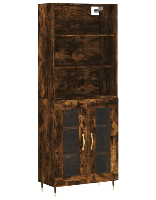 Încărcați imaginea în vizualizatorul Galerie, Dulap înalt, stejar fumuriu, 69,5x34x180, lemn compozit Lando - Lando
