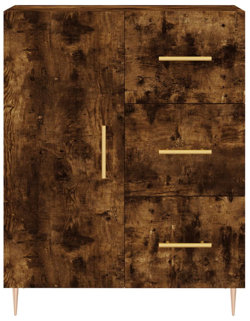 Загрузите изображение в средство просмотра галереи, Dulap înalt, stejar fumuriu, 69,5x34x180, lemn compozit Lando - Lando
