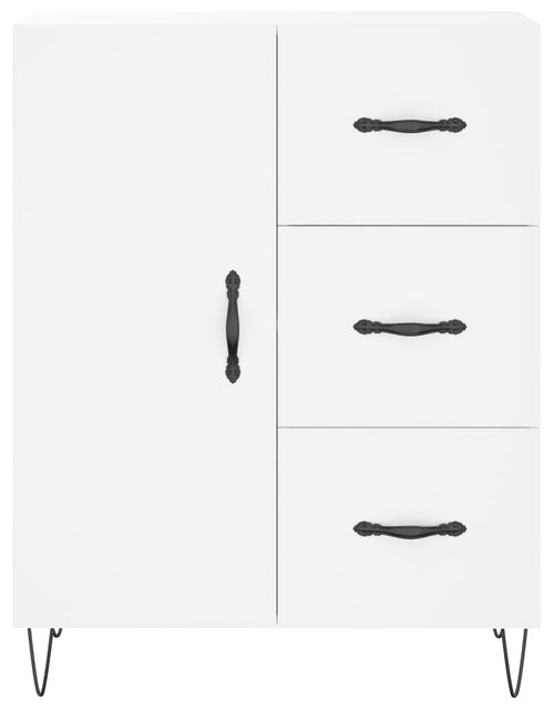Загрузите изображение в средство просмотра галереи, Dulap înalt, alb, 69,5x34x180 cm, lemn compozit Lando - Lando
