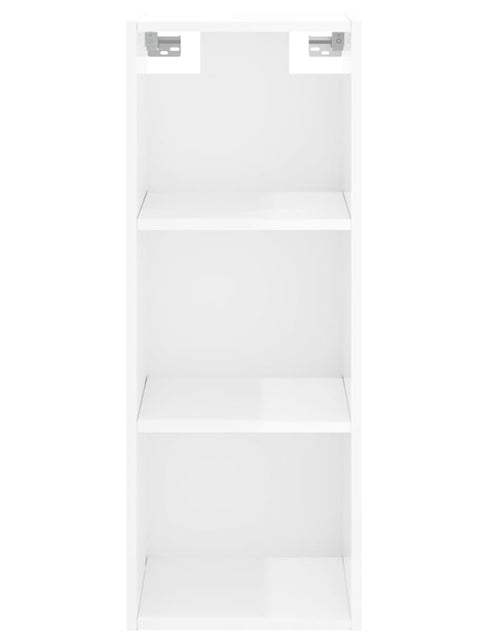 Încărcați imaginea în vizualizatorul Galerie, Dulap înalt, alb extralucios, 34,5x32,5x180 cm, lemn prelucrat - Lando
