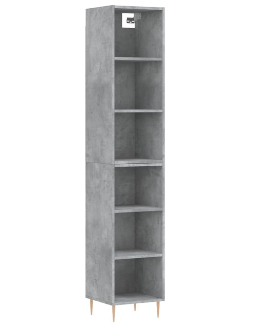 Загрузите изображение в средство просмотра галереи, Dulap înalt, gri beton, 34,5x32,5x180 cm, lemn prelucrat - Lando
