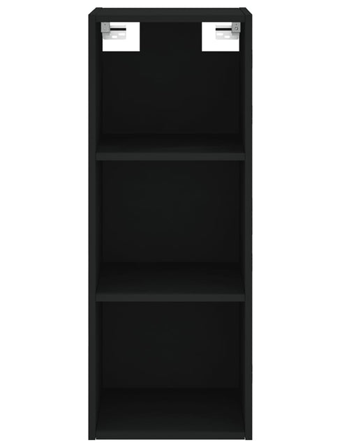 Загрузите изображение в средство просмотра галереи, Dulap înalt, negru, 34,5x32,5x180 cm, lemn prelucrat - Lando
