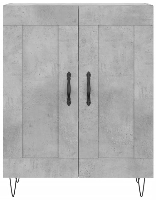 Încărcați imaginea în vizualizatorul Galerie, Dulap înalt, gri beton, 69,5x34x180, lemn compozit - Lando
