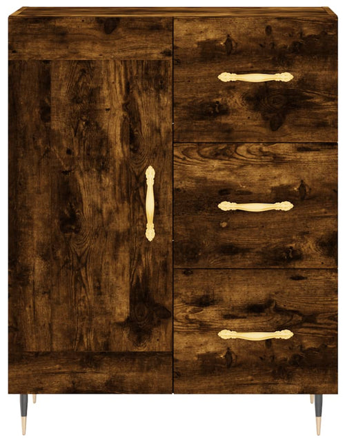 Загрузите изображение в средство просмотра галереи, Dulap înalt, stejar fumuriu, 69,5x34x180, lemn compozit - Lando
