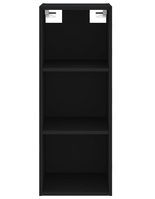 Încărcați imaginea în vizualizatorul Galerie, Dulap înalt, negru, 34,5x34x180 cm, lemn prelucrat Lando - Lando
