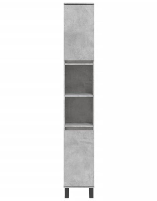 Загрузите изображение в средство просмотра галереи, Set mobilier de baie, 3 piese, gri beton, lemn compozit - Lando

