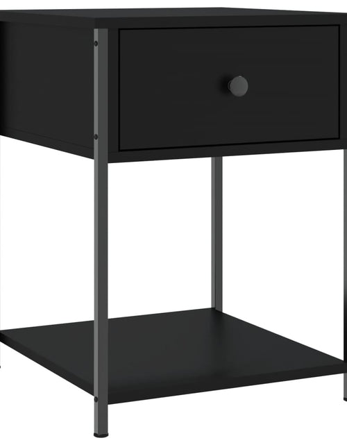 Загрузите изображение в средство просмотра галереи, Noptieră, negru, 44x45x58 cm, lemn compozit - Lando
