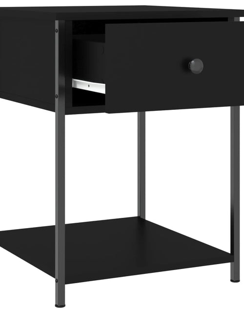 Încărcați imaginea în vizualizatorul Galerie, Noptieră, negru, 44x45x58 cm, lemn compozit - Lando

