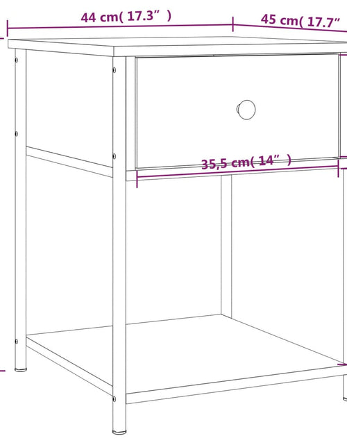 Загрузите изображение в средство просмотра галереи, Noptieră, stejar maro, 44x45x58 cm, lemn compozit - Lando
