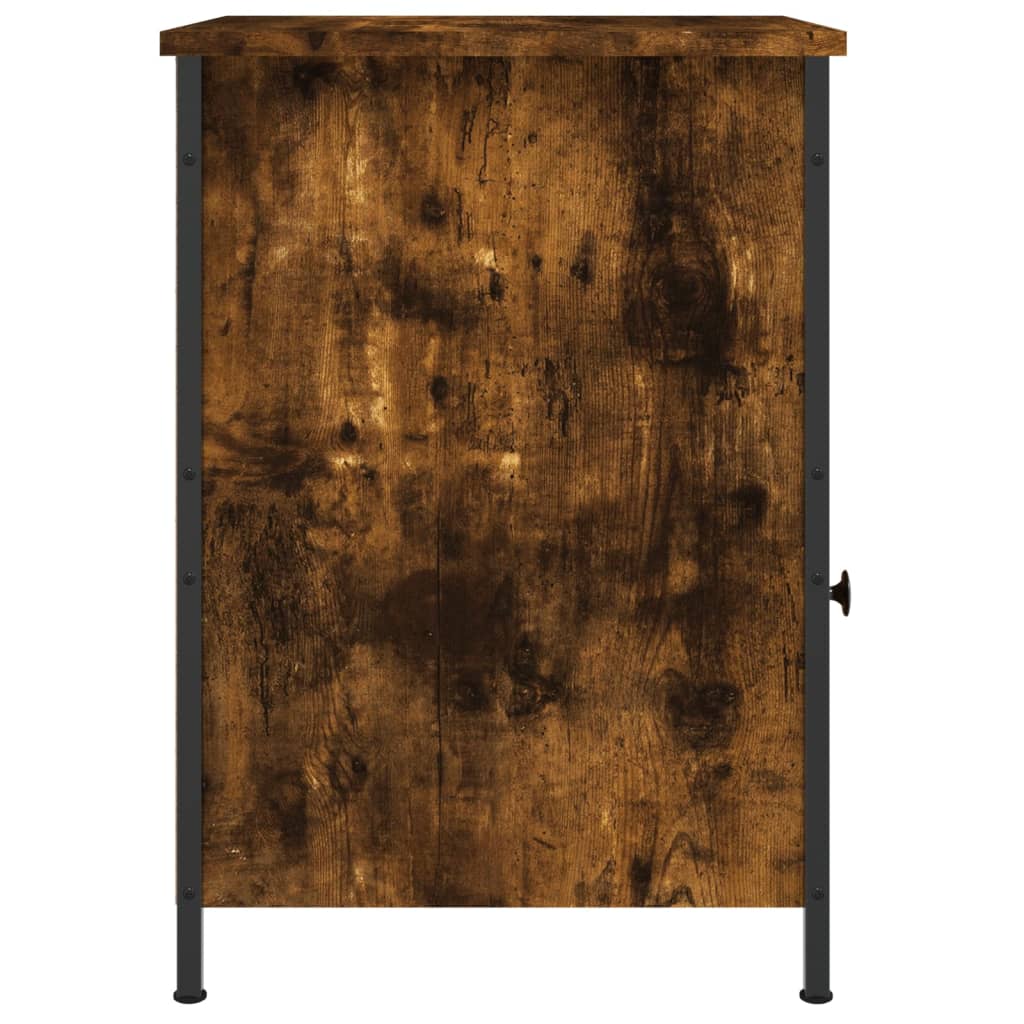 Noptiere, 2 buc., stejar fumuriu, 40x42x60 cm, lemn prelucrat - Lando
