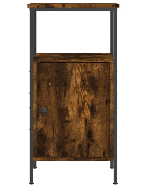 Încărcați imaginea în vizualizatorul Galerie, Noptieră, stejar fumuriu, 41x31x80 cm, lemn compozit - Lando
