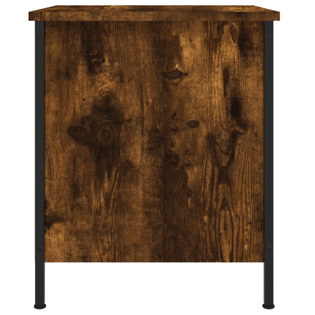 Noptiere, 2 buc., stejar fumuriu, 40x42x50 cm, lemn compozit - Lando