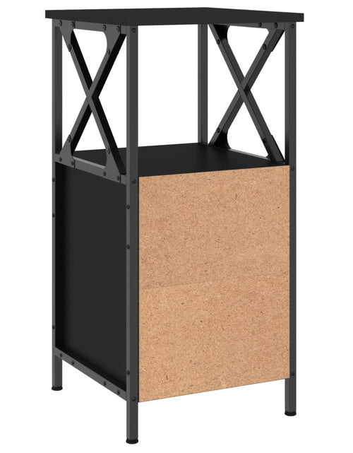 Încărcați imaginea în vizualizatorul Galerie, Noptiere, 2 buc., negru, 34x35,5x70 cm, lemn compozit - Lando
